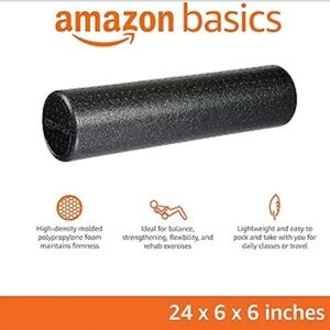 Amazon Basics High Density Foam Roller - Black 24" - NWT